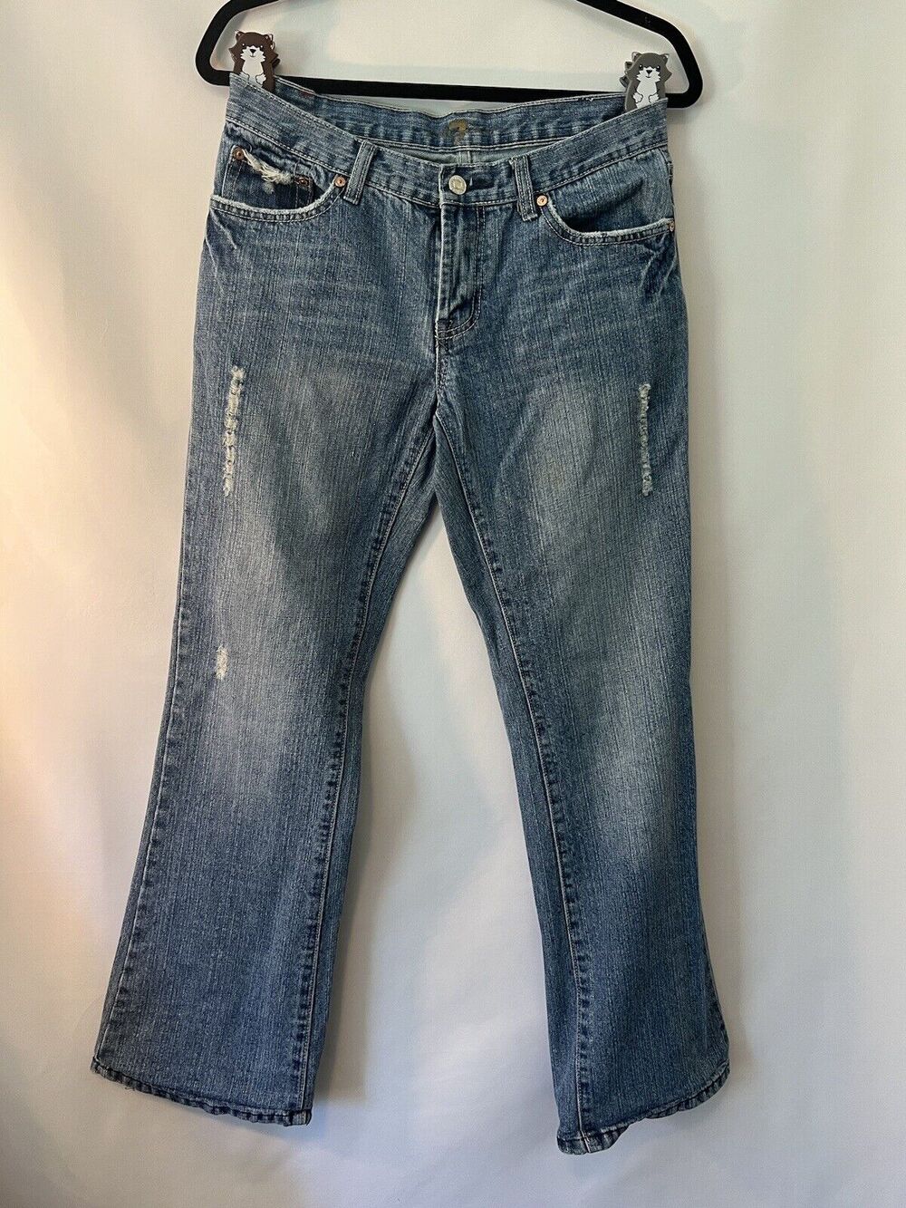 Boot Cut Pink Stitch Jeans 7 For All Mankind U075PKJ055U-055U 30 x 29.5 Y2K